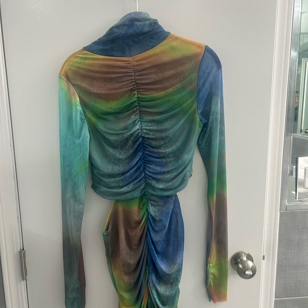 AFRM Multicolor Ruched Mini Dress - Picture 2 of 4